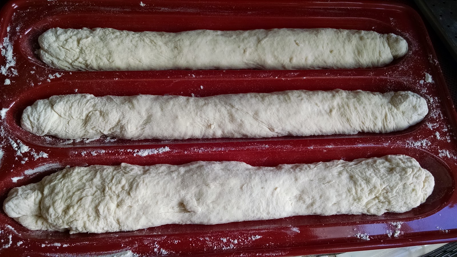 Bread and Salt Baguettes (starring Emile Henry) and onion sourdough