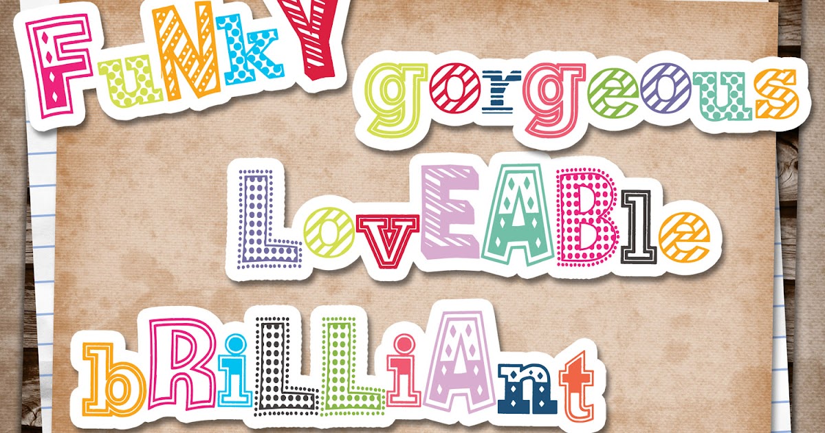RebeccaB Designs FREE Printable Funky Word Art