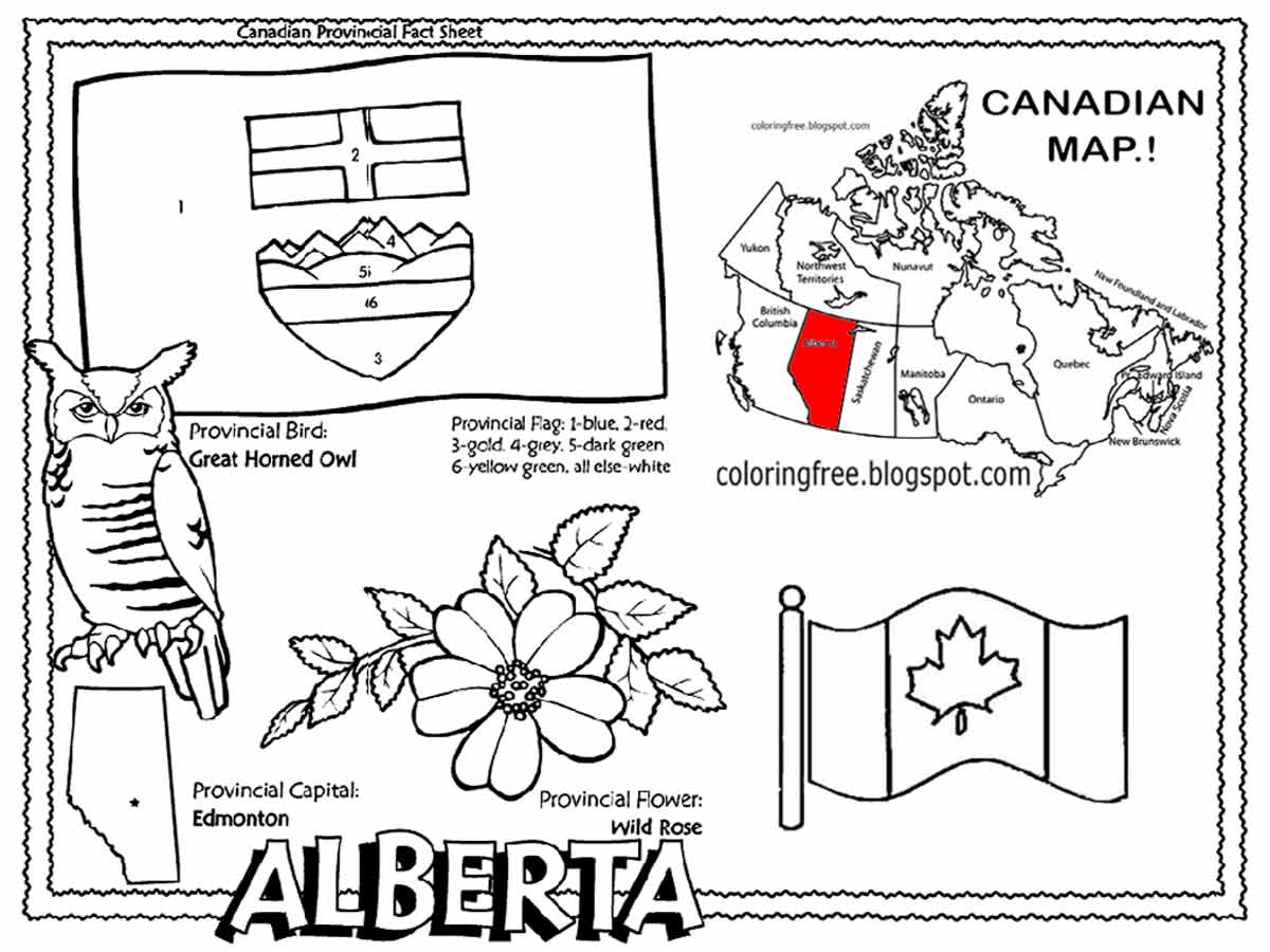 alberta coloring pages