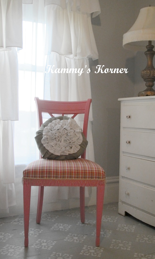 Kammy's Korner Pinkalicious Chair Makeover {HGTV Fabric at JoAnn's}