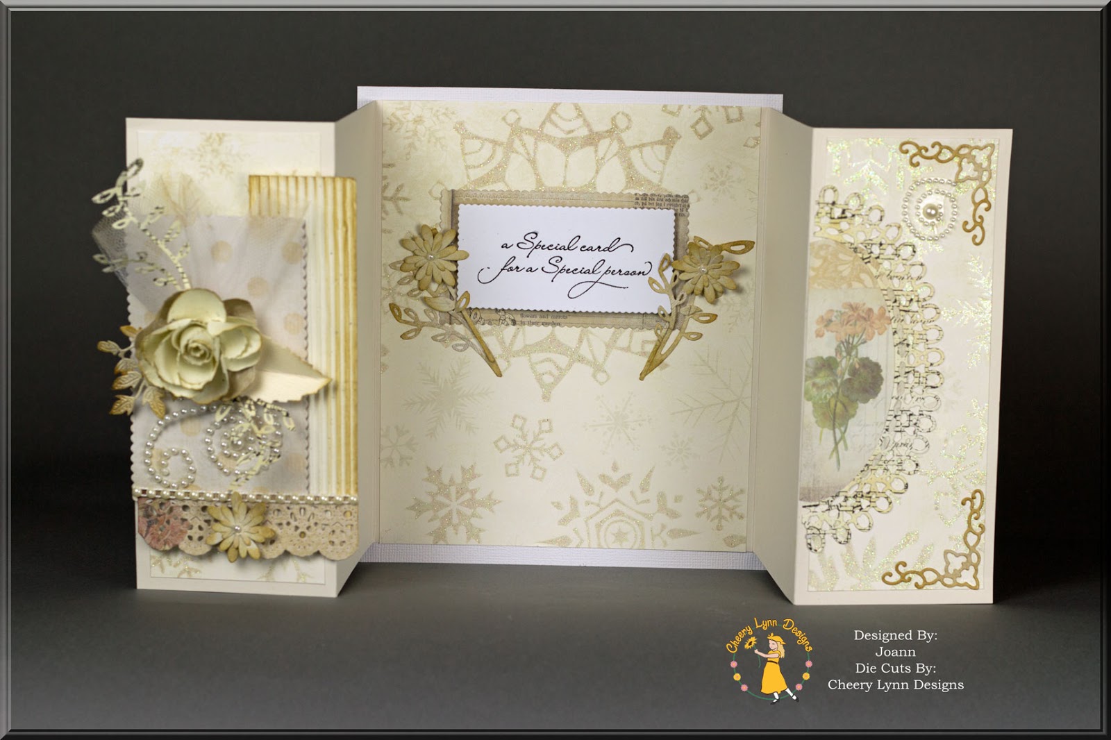 Winter Whites Fancy Fold Card - Cheery Lynn Designs Inspiration Blog
