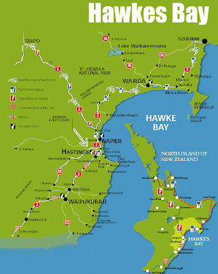 Hawkes Bay Map of New Zealand City