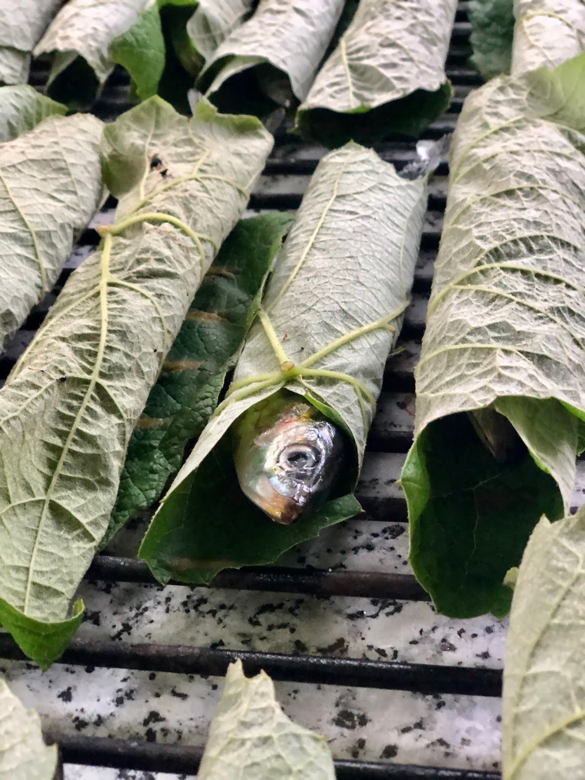 NO SOLO LAS MONJITAS COCINAN COSAS RICAS Sardinas asadas envueltas en