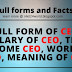 Full form of CEO, Salary of CEO, Tips Become CEO, Work of CEO, Meaning of CEO