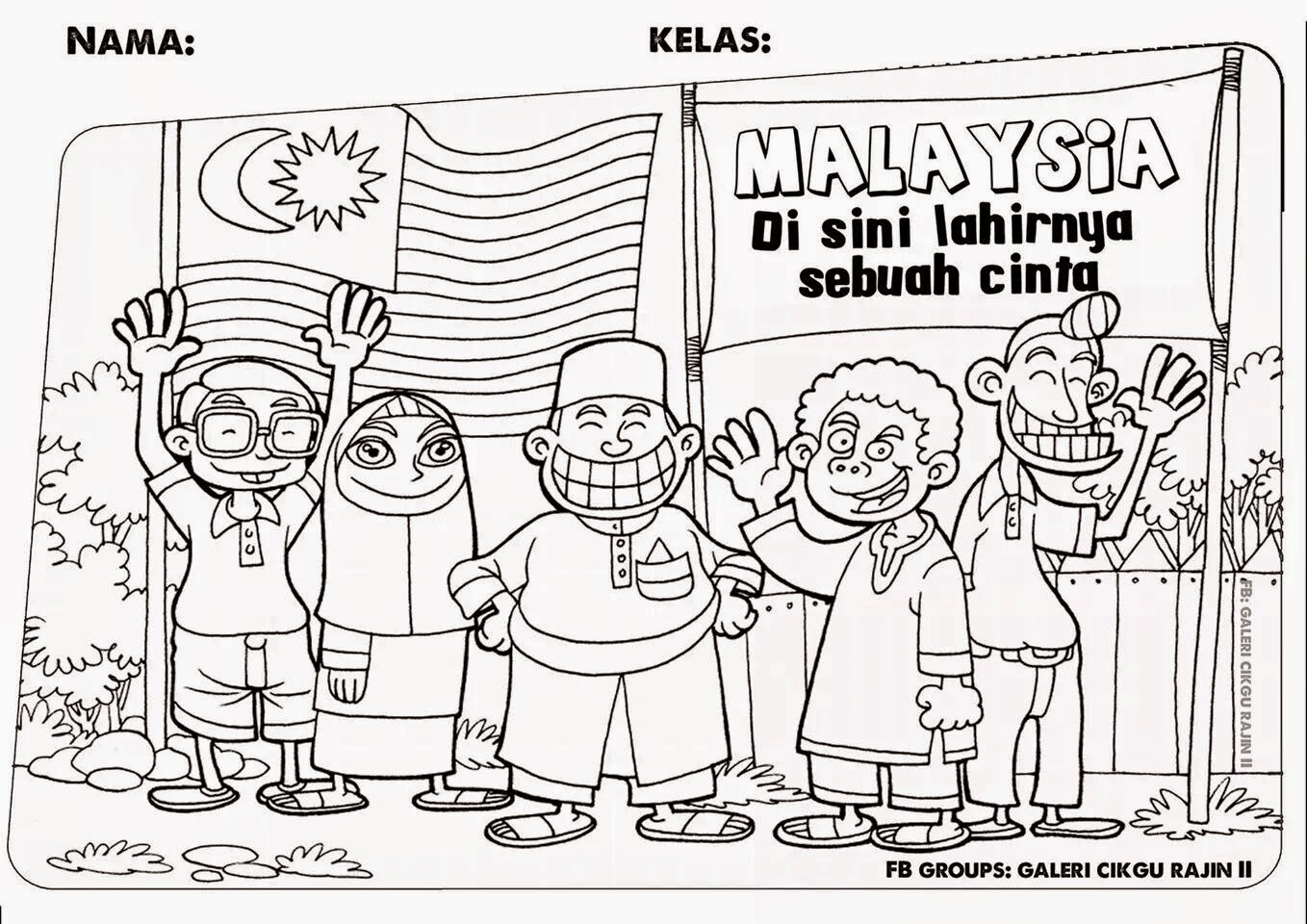 Mewarna Tema Kemerdekaan  Merdeka  Hari  Malaysia Perpaduan