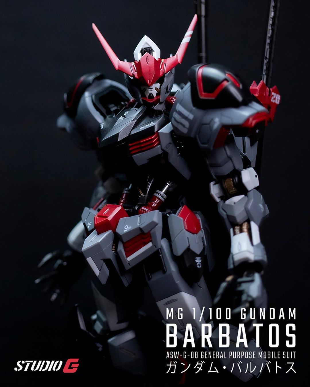ガンダム·バルバトス/Gundam Barbatos ASW-G-08 Upgrade Metal Completed Version Model 22cm 