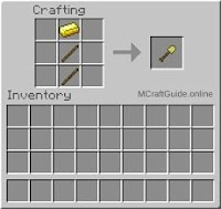 Minecraft gold shovel recipe