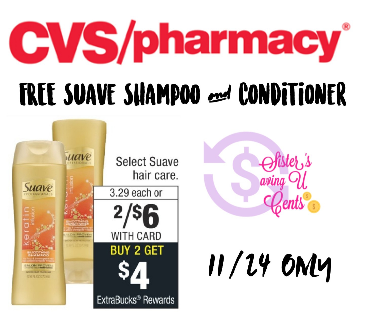 Free Suave Professionals Shampoo & Conditioner At CVS