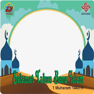 Link Download Design Logo, Stiker, Gambar, Bingkai Foto dan Backrgound Twibbon Tahun Baru Islam 1 Muharram 1443 Hijriah 2021 Keren dan Gratis bertema keluarga, anak, Nu, kemenag Format PNG