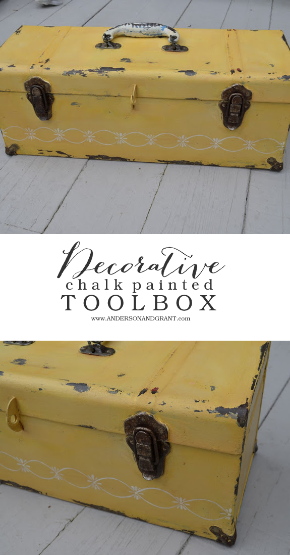 Decorating a Tool Box with Chalk Paint | www.andersonandgrant.com
