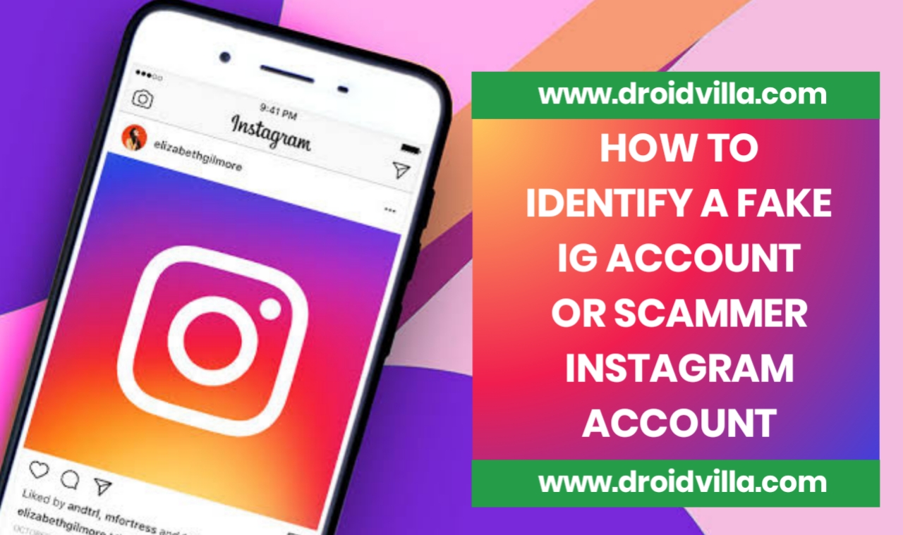 How to identify a fake ig account or scammer Instagram account
