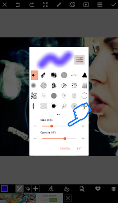 Cara Edit Foto Efek Asap R0kok Warna Warni di Android dengan PicsArt