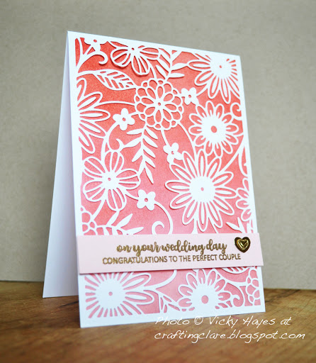 Ombre wedding card