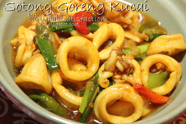 Curlybabe's Satisfaction: Sotong Goreng Kucai