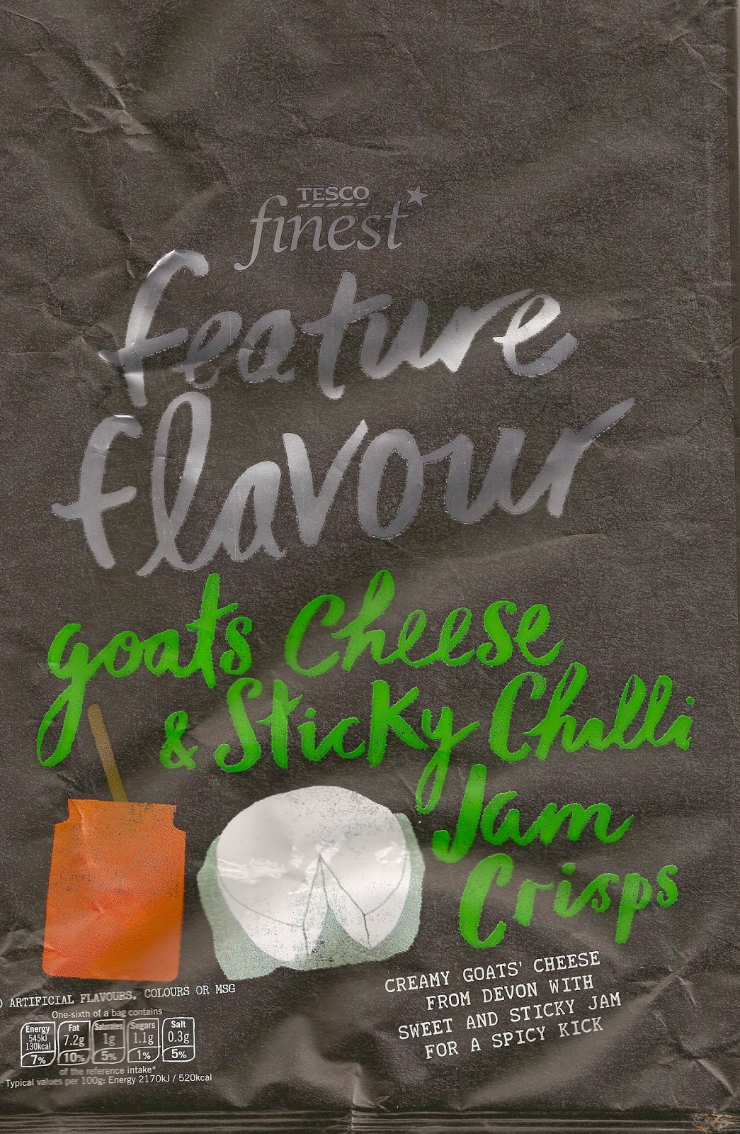 Cheeseburger Crisps & Other Stories Tesco Finest Goats Cheese & Sticky