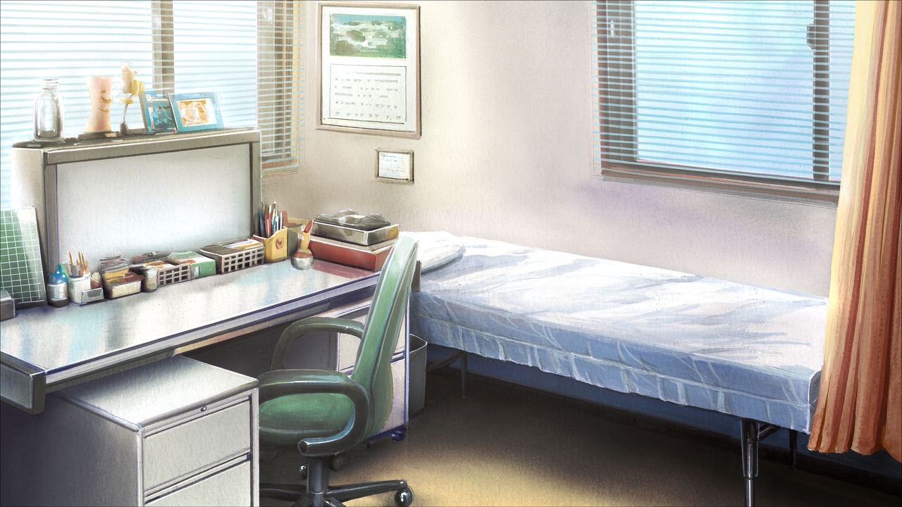 Anime Landscape: Anime Hospital Room Background