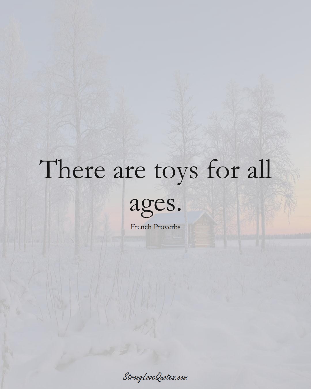 There are toys for all ages. (French Sayings);  #EuropeanSayings