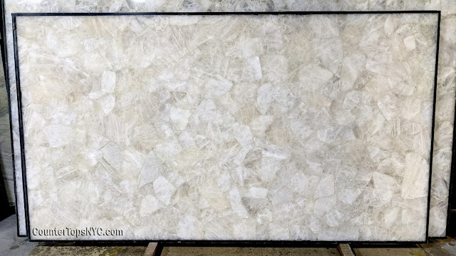 White Semi Precious Stone Slabs NYC