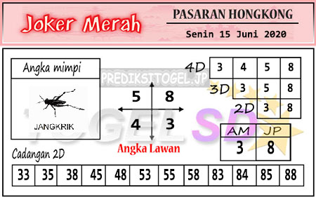 Prediksi HK Senin 15 Juni 2020 - Joker Merah