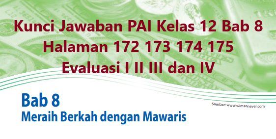 Kunci Jawaban PAI Kelas 12 Bab 8 Halaman 172 173 174 175 Evaluasi I II