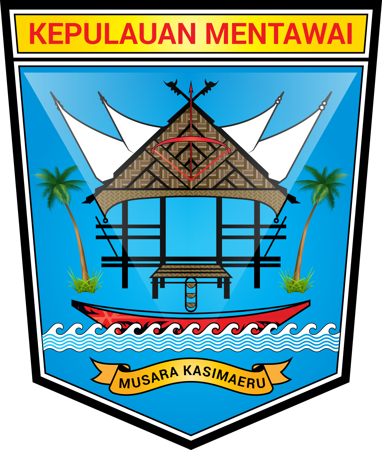 Lambang Kabupaten Kepulauan Mentawai  Sumatera Barat 237 