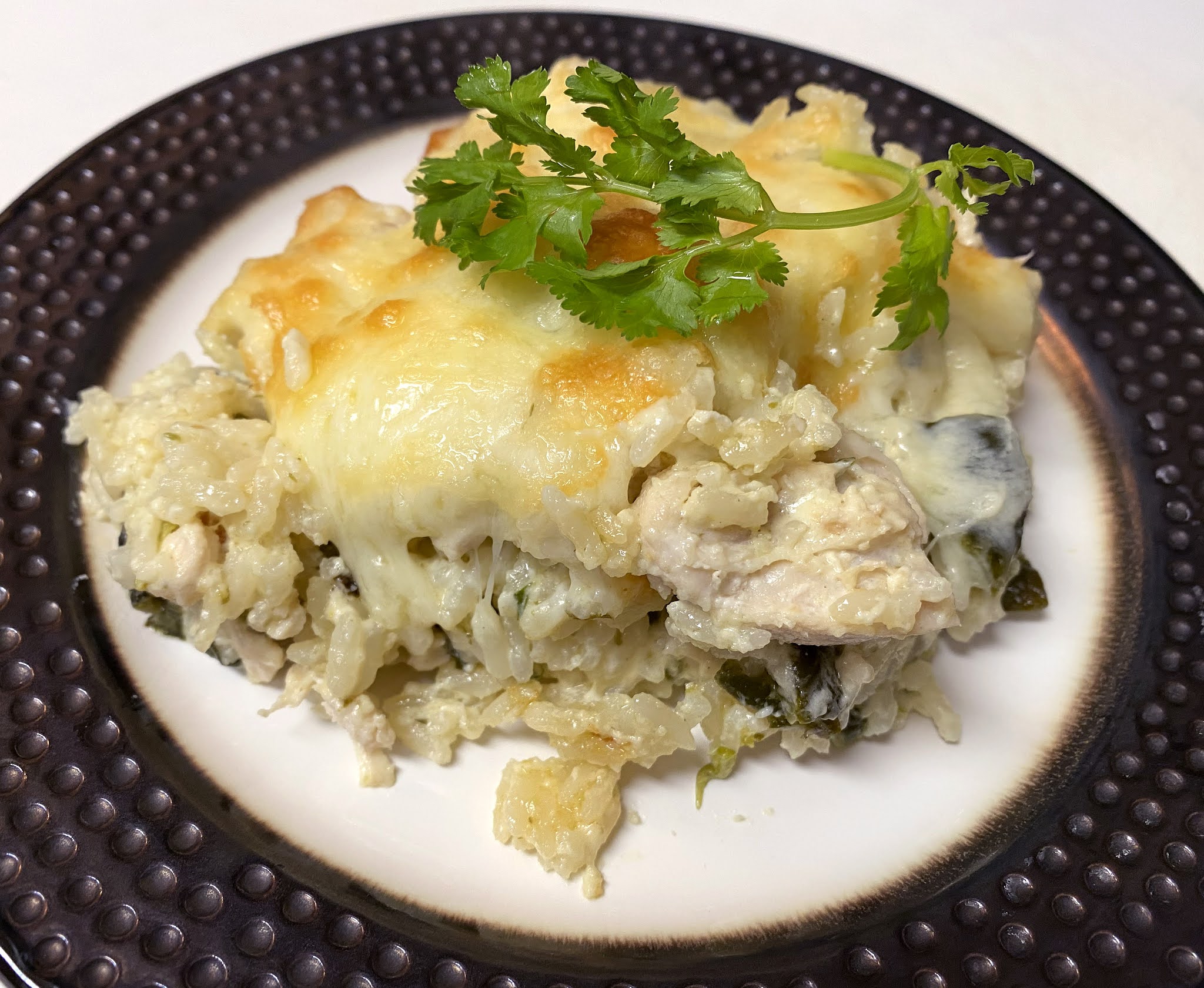 Culturally Confused Poblano Chicken Casserole