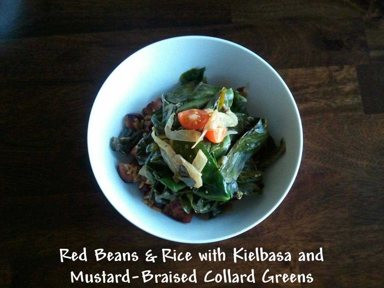 The Hawkeye Plate Red Beans & Rice with Kielbasa and MustardBraised