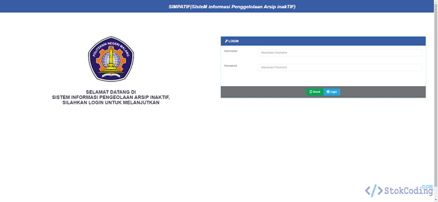 Sistem Informasi Managemen Arsip inakTIF (Codeigniter)