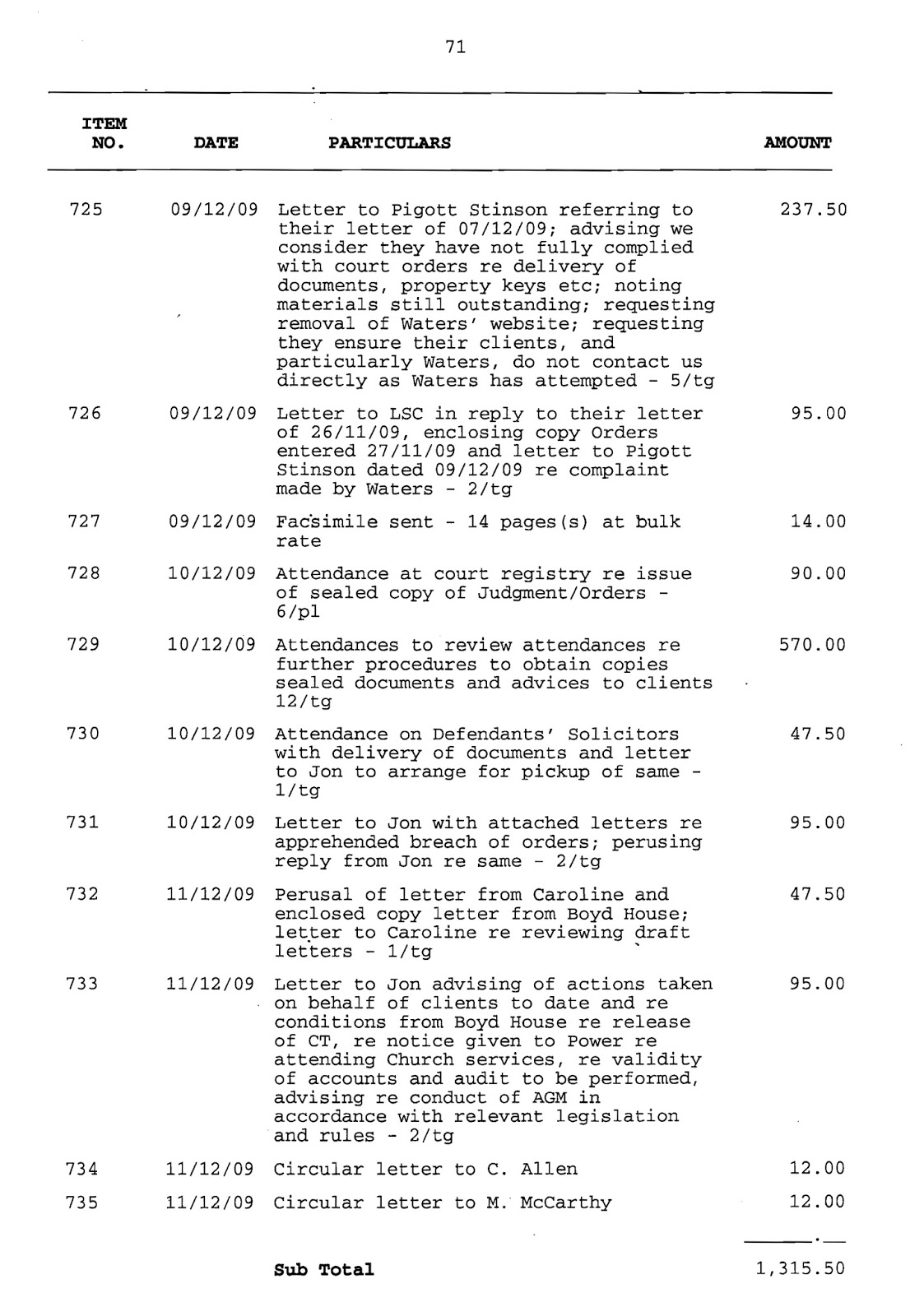 Filed Application for Assessment of Solicitor/Client Costs Filed Application for Assessment of Solicitor/Client Costs