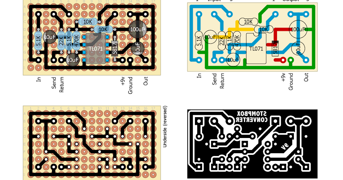 Perf and PCB Effects Layouts: Stompbox Converter