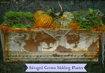 Salvaged Tin Crown Molding Planter