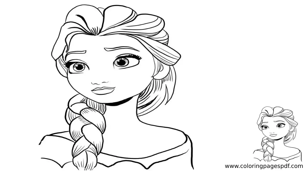 Coloring Page Of Elsa From Frozen