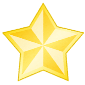 金色のイラスト素材「星」