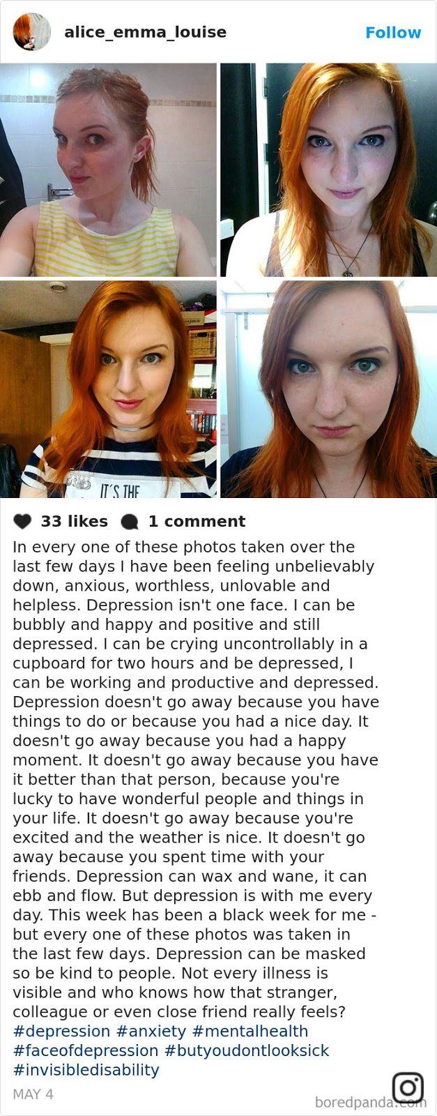 40 Brutally Honest Pictures Show How Easily Depression Can Be Concealed