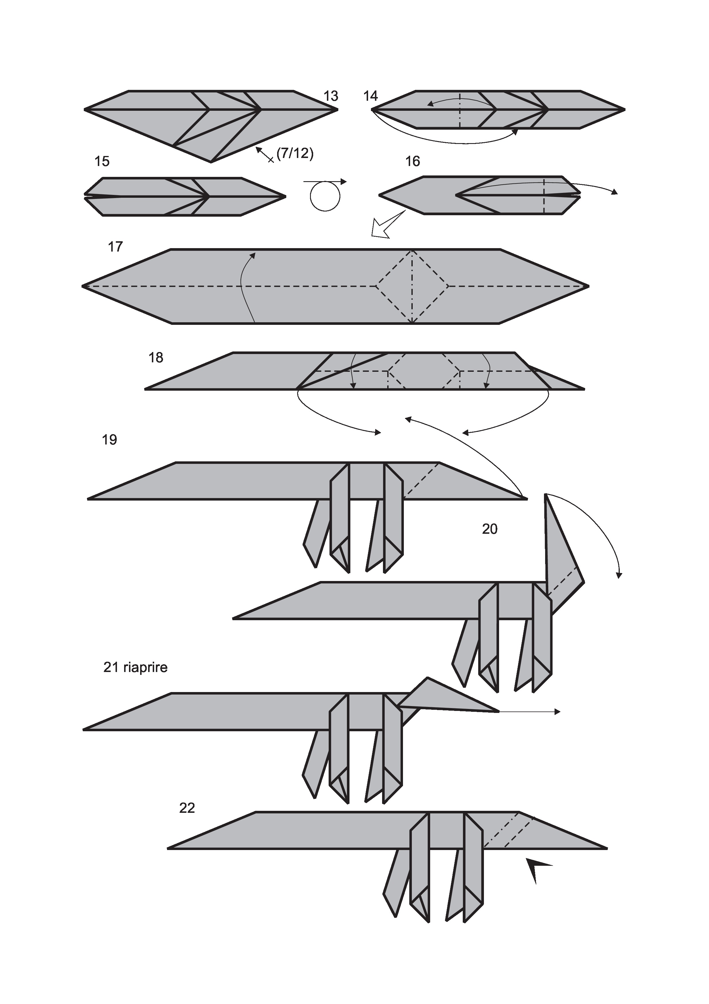 Origami tutorial on how to fold a lizard HIPPODIY