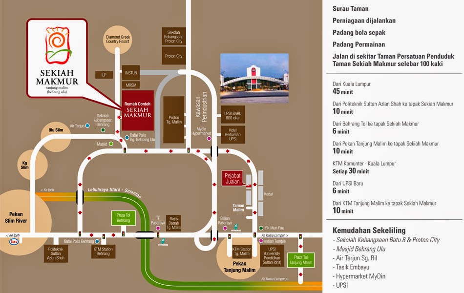 UMAIRAH HOMESTAY TANJUNG MALIM: Lokasi Umairah Homestay Tanjung Malim