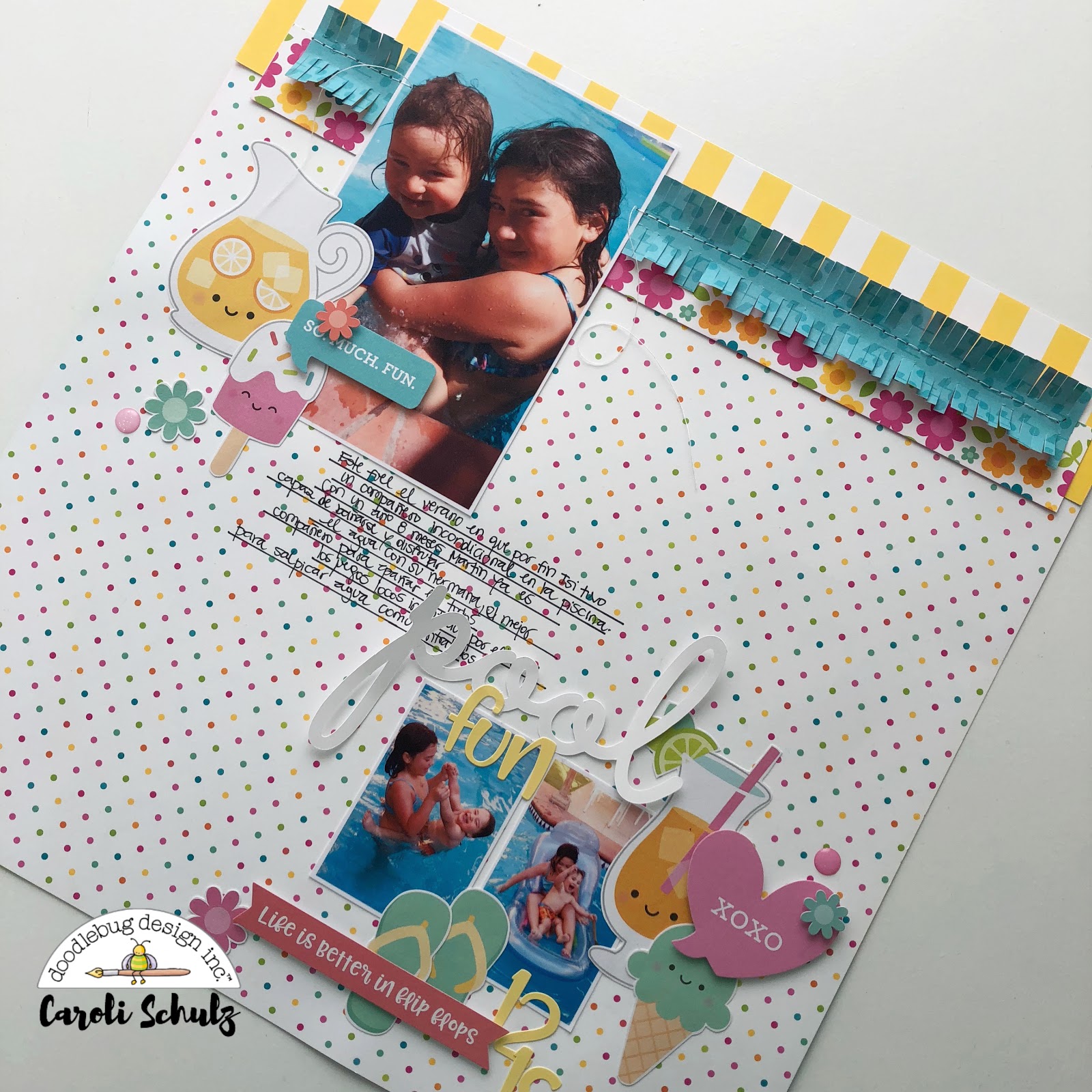 Doodlebug Design Inc Blog: Pool Fun Layout | with Caroli