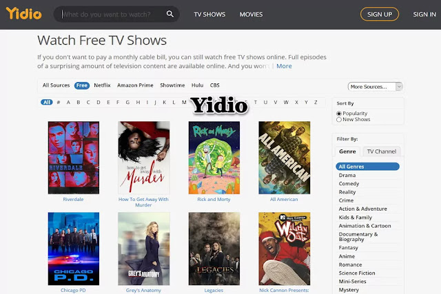 Yidio : Watch TV Online Free Streaming