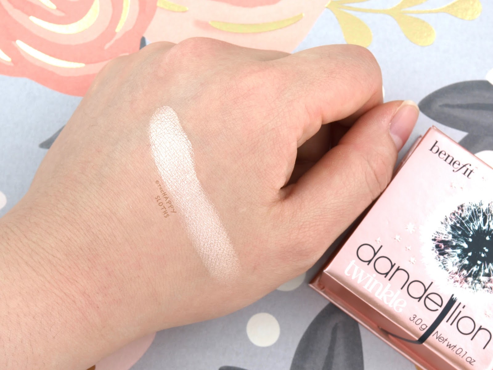 Benefit Dandelion Twinkle Highlighter Review and Swatches The Happy