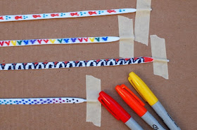 use Sharpies to decorate shoelaces