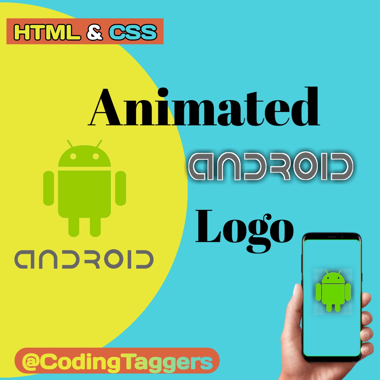 Animated Android Logo using HTML & CSS - CODING TAGGERS