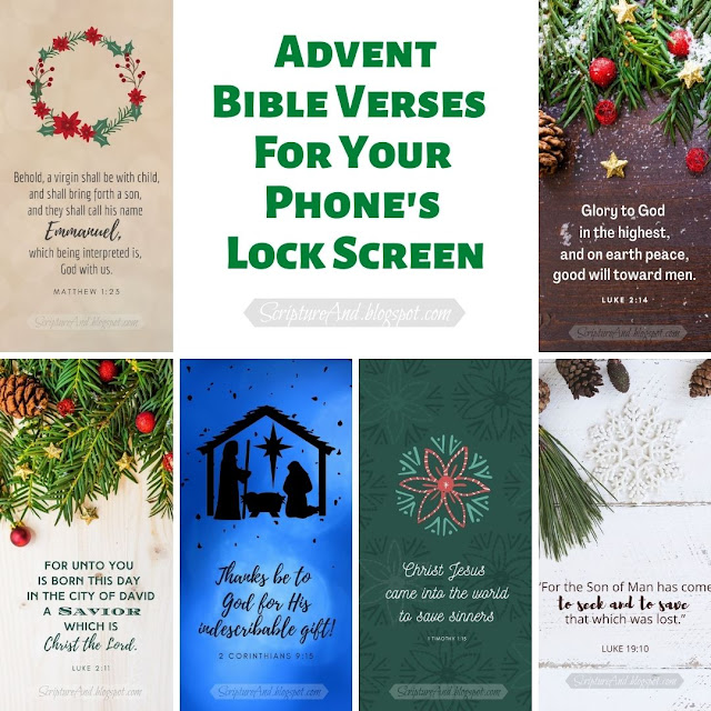 Advent Bible Verses for your phone's lock screen | scriptureand.blogspot.com
