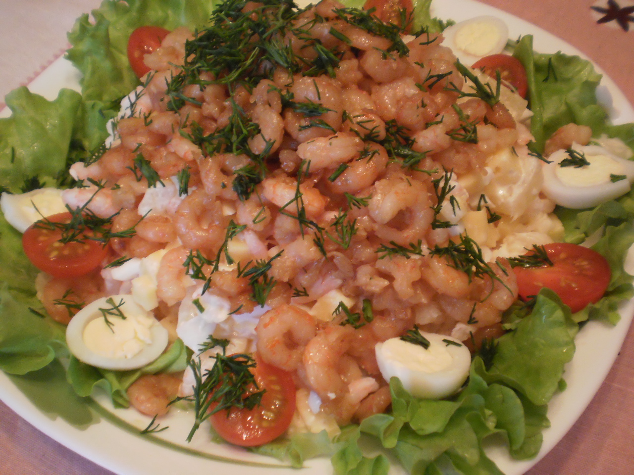 салат комплимент с креветками