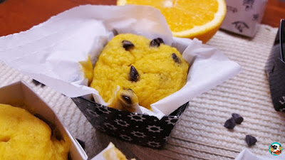 Muffins de naranja con pepitas de chocolate