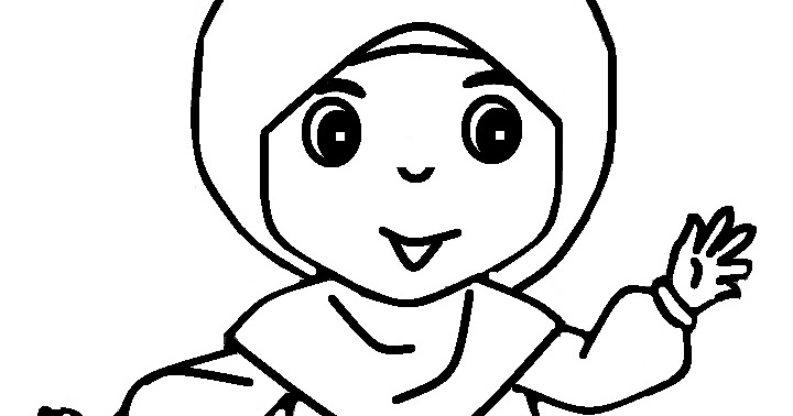 gambar mewarnai anime hijab