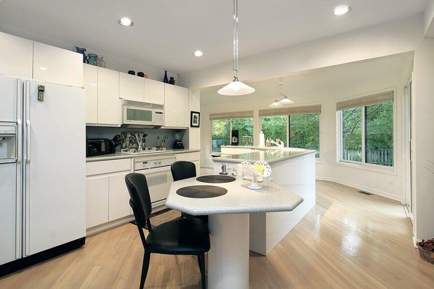 Kitchen Island With Lower Table Attached Home Interior