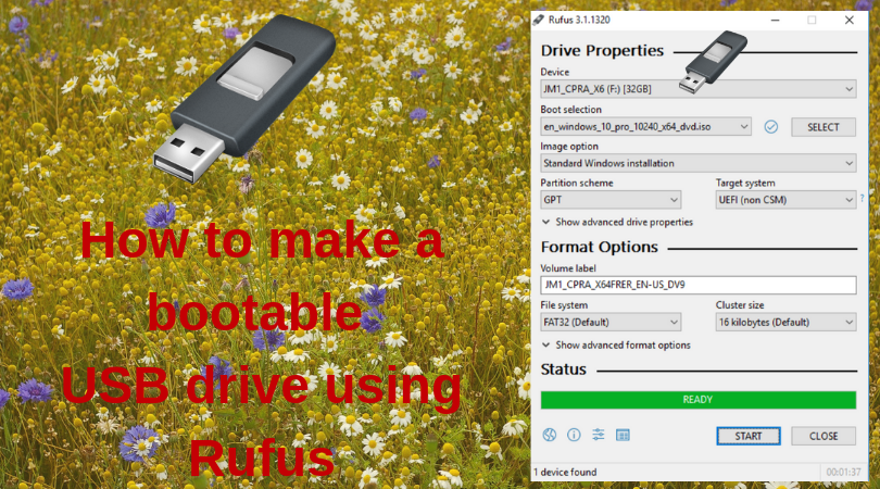 how to make a usb drive bootable on pc