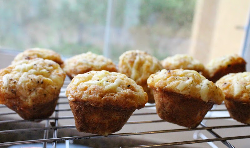 Food Lust People Love: Buttermilk Cheddar Mini Muffins #MuffinMonday