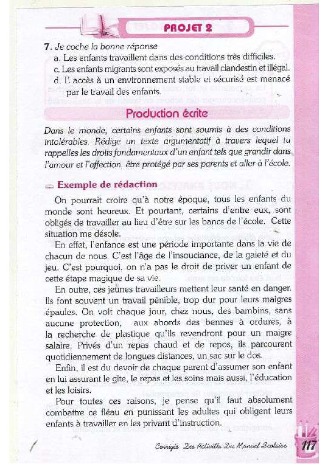 حل تمارين صفحة 103 الفرنسية للسنة الرابعة متوسط - الجيل الثاني